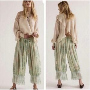 Free people Forever young burnout pants SEAFOAM COMBO size Medium